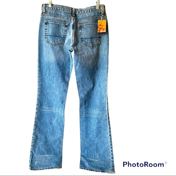 New Bartack Street Fashion Bootcut Light Wash Jack Jeans 27 - Picture 5 of 9